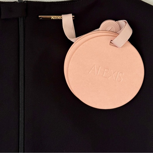 NWT ALEXIS Midi Black Sleeveless Kalita Faux-Suede Dress - Picture 5 of 6